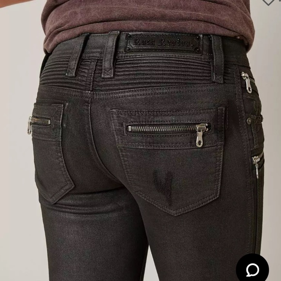 ROCk REVIVAL Moto Camille Skinny Stretch Jean size 26 - Picture 4 of 6